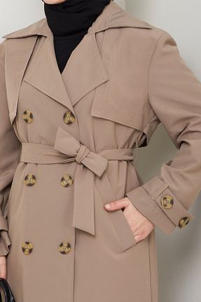 ترنچکت حجاب بژ زنانه پنبه پلی استر InStyle - کد 902276209