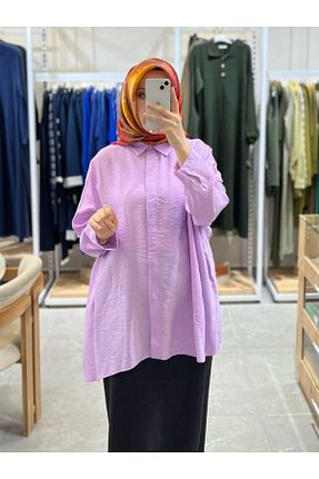 پیراهن بنفش زنانه رگولار Nuss - کد 902329359