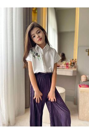 ست بالاتنه و پائین تنه بنفش بچه گانه اکریلیک Hilal Akıncı Kids - کد 646745175