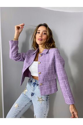 کت بنفش زنانه Blazer MALDİA SHOP - کد 375515876