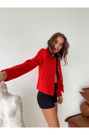 کت قرمز زنانه Blazer MALDİA SHOP - کد 361336396