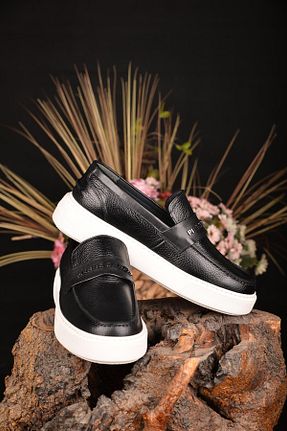 کفش لوفر مشکی مردانه چرم خالص Pierre Cardin - کد 902334280