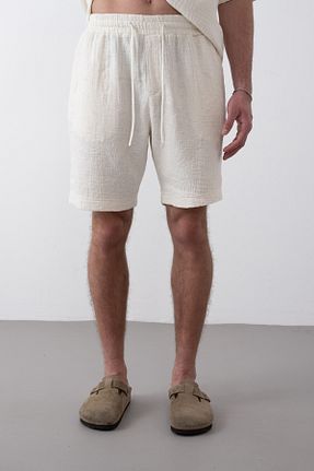 شلوارک و برمودا نباتی مردانه اورسایز İLKCET MODA - کد 902334052