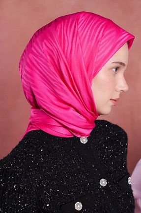 روسری صورتی پلی استر Madame Polo - کد 801383898