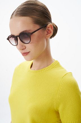 عینک آفتابی قهوه ای زنانه UV400 EYE OF HORUS - کد 832490254