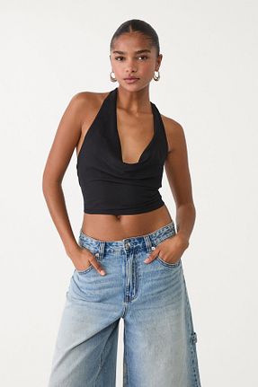 بلوز مشکی زنانه ساده Stradivarius - کد 902348164