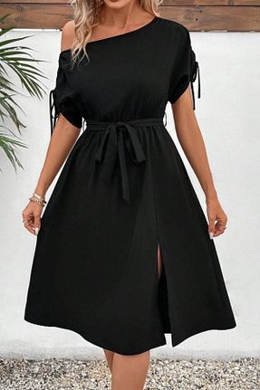 لباس مشکی زنانه بافتنی DÖPİYES - کد 902345634