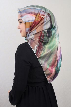 روسری رنگی پلی استر PİRAMİT - کد 735887132