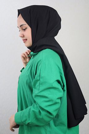 شال مشکی زنانه پلی استر QUM İPEK - کد 902361577