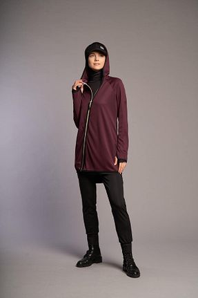 ست گرمکن حجاب زرشکی زنانه سایز بزرگ FD SPORTS - کد 823078404
