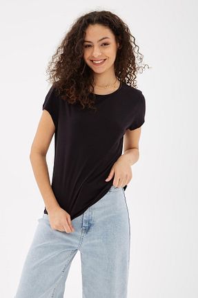 تیشرت مشکی زنانه رگولار Fashion Friends - کد 902347605