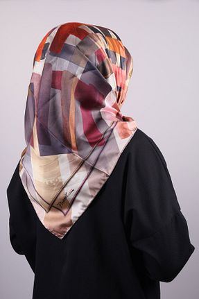 روسری رنگی پلی استر PİRAMİT - کد 294035026