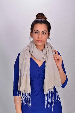 شال نارنجی زنانه ابریشم Harbiye Yöresel - کد 86624279