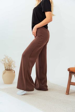 شلوار کرمگن قهوه ای زنانه رگولار ROSEBEE - کد 902361653
