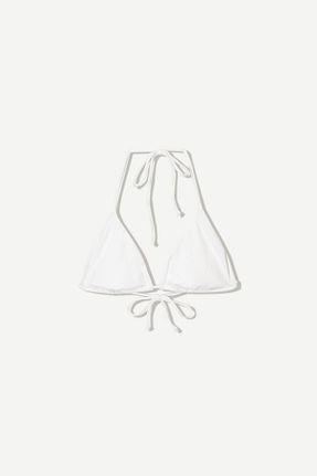 مایو سفید زنانه پلی استر Bershka - کد 902377495