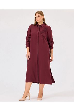 تونیک زرشکی زنانه سایز بزرگ Gala-Xi - کد 902387666