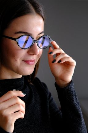 عینک محافظ نور آبی مشکی زنانه 67 mysteriajewelry - کد 902391837