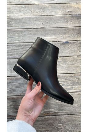 بوت / نیم بوت مشکی زنانه چرم مصنوعی MİSS PARK MODA - کد 902385386