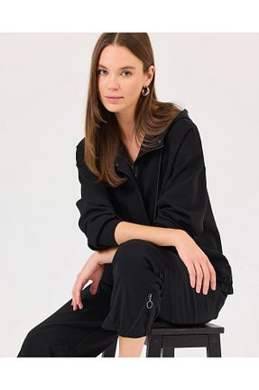 سوئیشرت مشکی زنانه ساده SEÇİL - کد 866327964