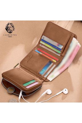 کیف پول قهوه ای زنانه ابعاد کوچک Laorentou - کد 894058892