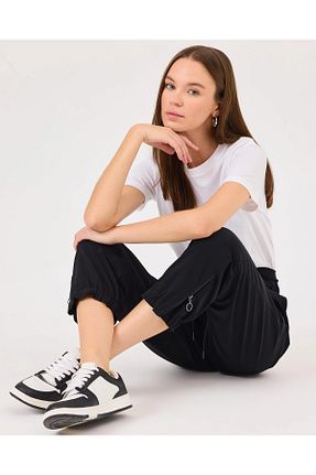 شلوار کرمگن مشکی زنانه رگولار SEÇİL - کد 865622088