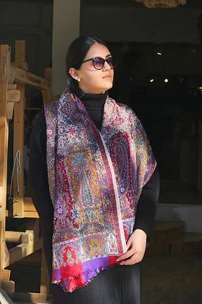 شال رنگی زنانه ابریشم Bahtiyar İpek - کد 902385341