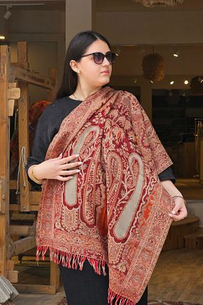 شال رنگی زنانه کشمیر Bahtiyar İpek - کد 902385532