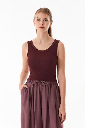 بادی زرشکی زنانه یقه U Fullamoda - کد 902387098