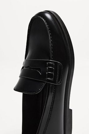کفش لوفر مشکی مردانه پلی اورتان Bershka - کد 902471946