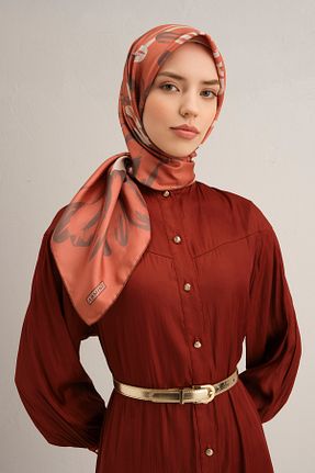 روسری رنگی کرپ ساتن ابریشم Armine - کد 902478861