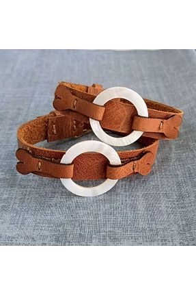 دستبند جواهر قهوه ای زنانه سنگ طبیعی OltutaşıMarket - کد 902478380