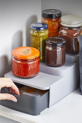 نظم دهنده کمد طوسی پلاستیک Hesaplı Kasa - کد 902489876