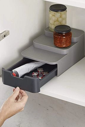 نظم دهنده کمد طوسی پلاستیک Hesaplı Kasa - کد 902489876