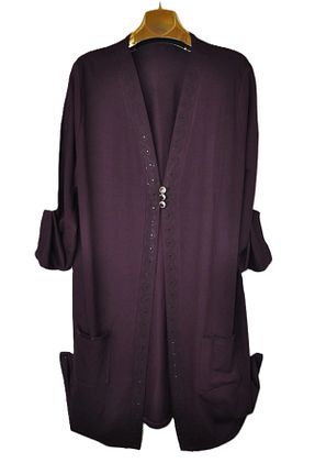 رویه سایز بزرگ بنفش زنانه سایز بزرگ elma abone - کد 677335034