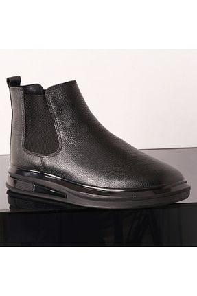 بوت / نیم بوت مشکی مردانه چرم خالص Refredo shoes - کد 896062551