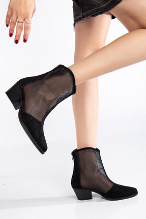 بوت / نیم بوت مشکی زنانه چرم مصنوعی MS SUGAR SHOES - کد 902497045