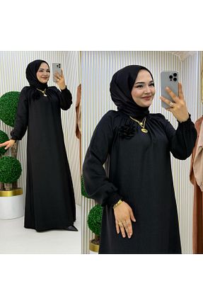 لباس حجاب مشکی زنانه اورسایز Dm Life - کد 902504431