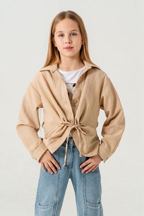 ست بالاتنه و پائین تنه بژ بچه گانه بافتنی GİYİCEM TEKSTİL - کد 904006517