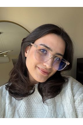 عینک محافظ نور آبی بژ زنانه 53 RoseandRoses - کد 902591419