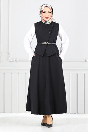 ست بالاتنه و پائین تنه مشکی زنانه بافتنی ModaMerve - کد 902583633