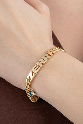 دستبند طلا زرد زنانه 14 عیار Fiyonk Kuyumculuk - کد 902614152