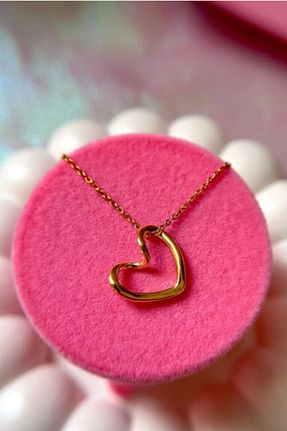 گردنبند جواهر زرد زنانه استیل ضد زنگ DesıgnSnowFashion - کد 902587465