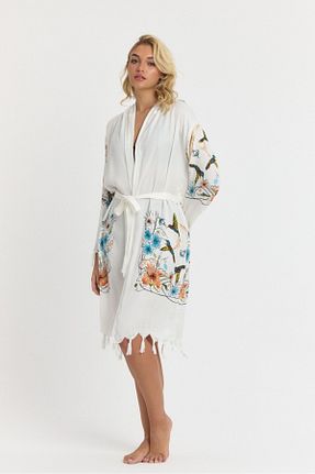حوله پالتوئی سفید زنانه بامبو Mulberry - کد 902611084