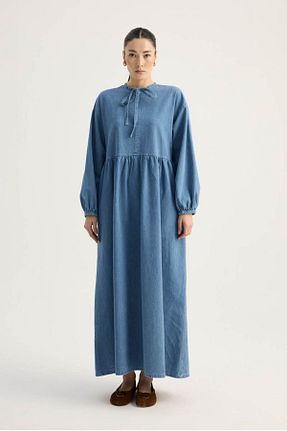لباس حجاب آبی زنانه اورسایز ZÜLAYS - کد 902676629