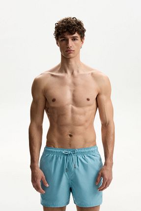 مایو فیروزه ای مردانه پلی استر Bershka - کد 902674961
