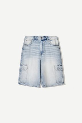 شلوارک و برمودا آبی مردانه اسلیم Bershka - کد 902675558