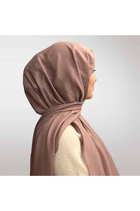 روسری زرشکی پنبه پلی استر efdal şal eşarp - کد 902714171