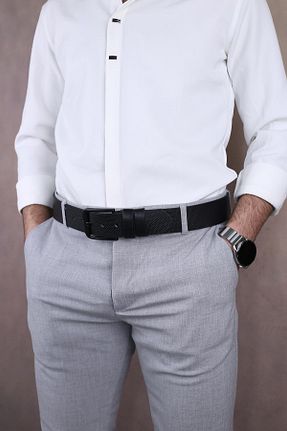 کمربند مشکی مردانه Papuçsepeti - کد 902711840