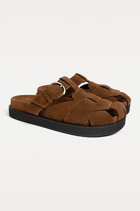 کفش کژوال قهوه ای زنانه پاشنه کوتاه (1 - 4 سانتی متر) Stradivarius - کد 902690300