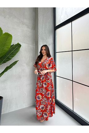 لباس قرمز زنانه بافتنی Miasista - کد 645746787